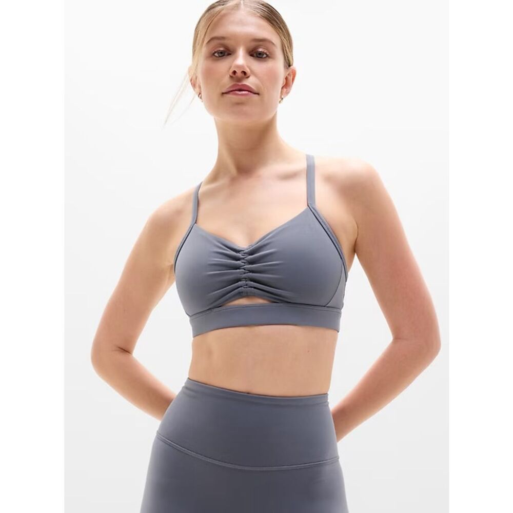 NWT Athleta Vital Cinch Sports Bra D-DD Slate